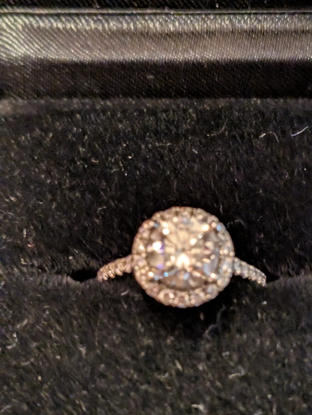 14k WG 1.35 Ct Diamond Ring Color H VS2 - Picture 4 of 7